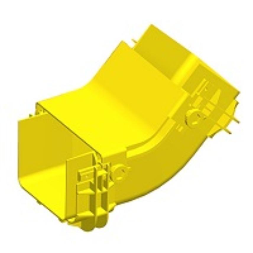 FIBREROUTE 120mm(4.75 inch) 45° Vertical Internal Bend Cover